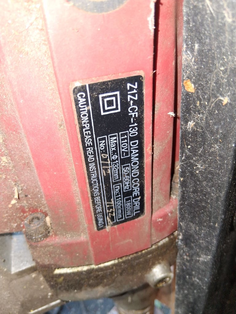 Diamond core drill with asorted bits £30