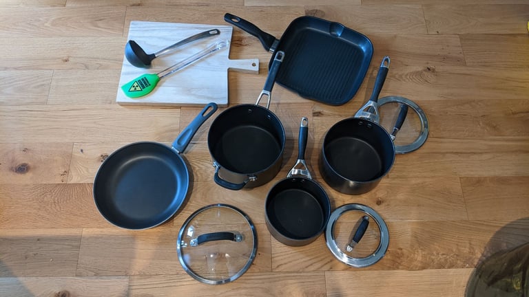image for Selection of Pots, Pans, Chopping Board & Utensils