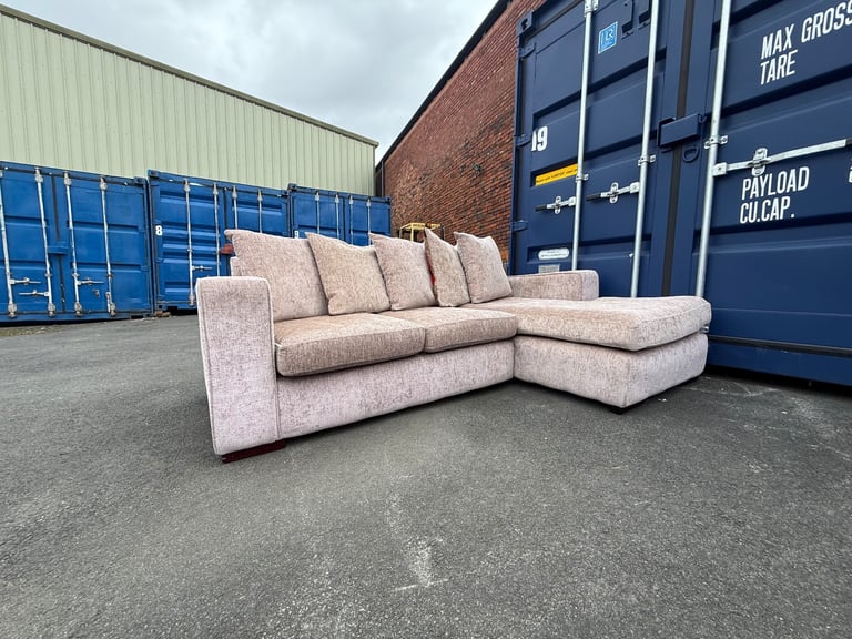image for Beige L Shaped Corner Sofa 