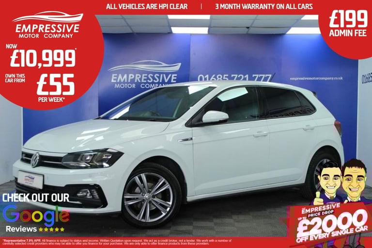 2018 68 VOLKSWAGEN POLO 1.0 TSI GPF R-LINE HATCHBACK 5DR PETROL MANUAL EURO 6 (S