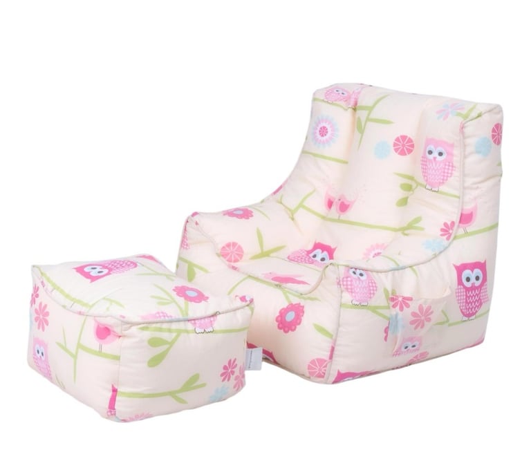 image for Bean bag chair with foot stool 