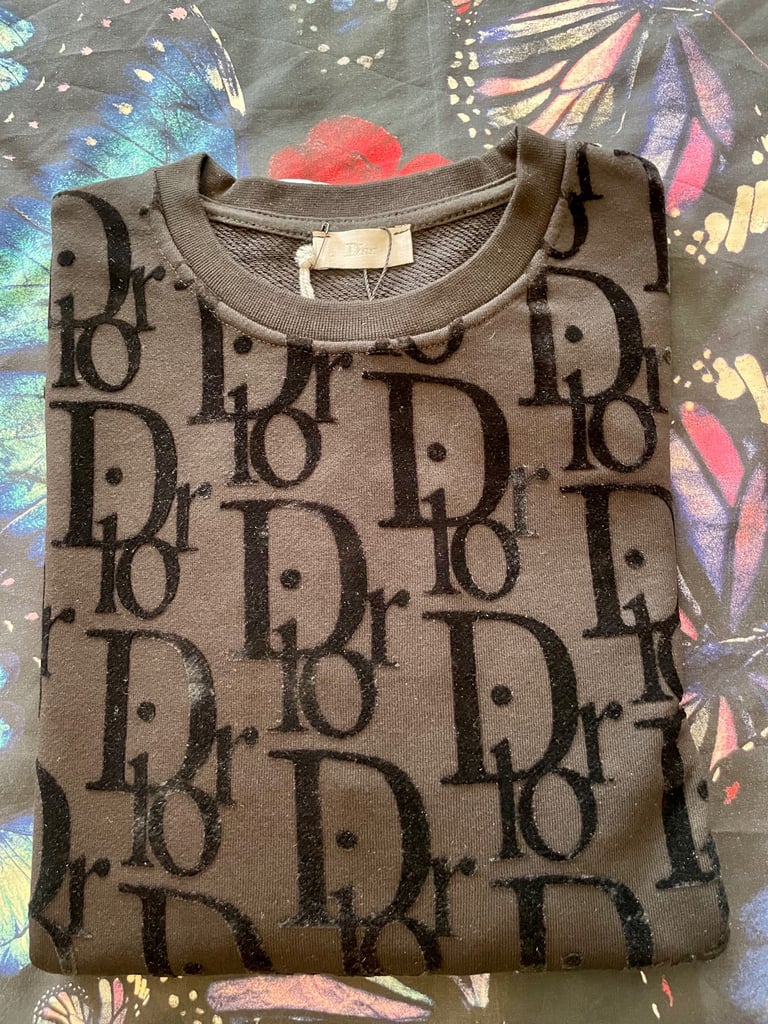 Dior Sweatshirt!!! All-over Velvet Embossed Design!