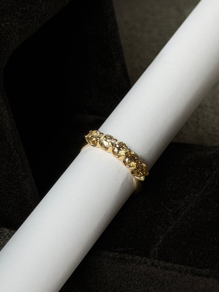 IGI Natural diamonds 1.13 ct. VS ring 14k gold size O1/2.