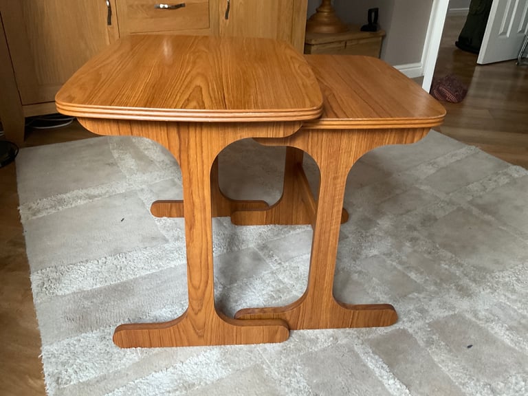 A Nest of Two Mid Century Style Side Tables 