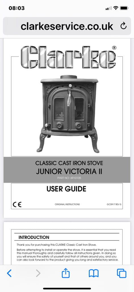 Wood burning stove 