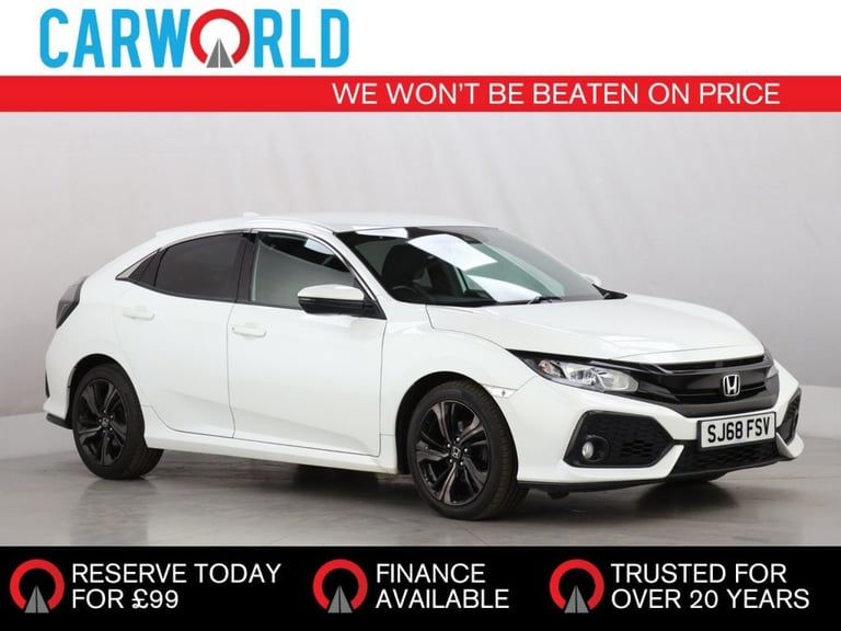 image for 2019 Honda Civic 1.0 VTEC Turbo SR Hatchback 5dr Petrol Manual Euro 6 (s/s) (126 ps) Hatchback Pe...