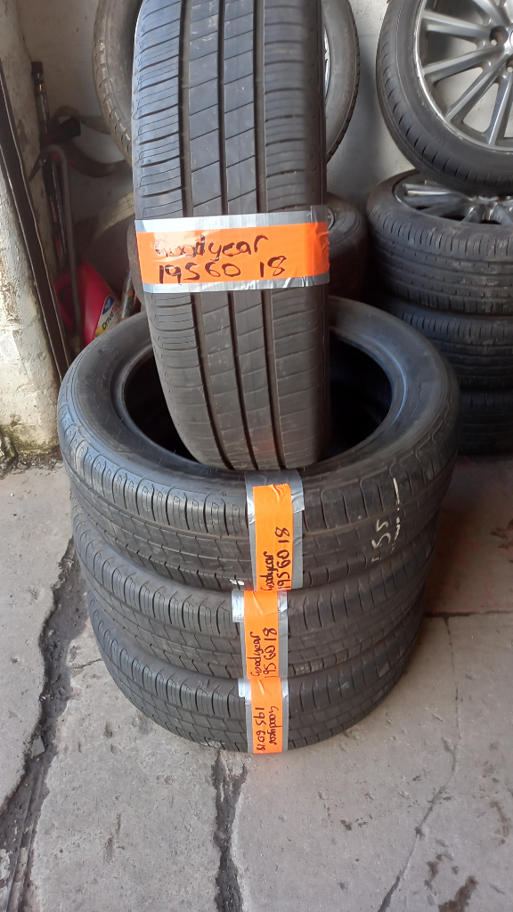 195 60 18 GoodYear matching set only £160 fitted and balanced open 7 days a week 