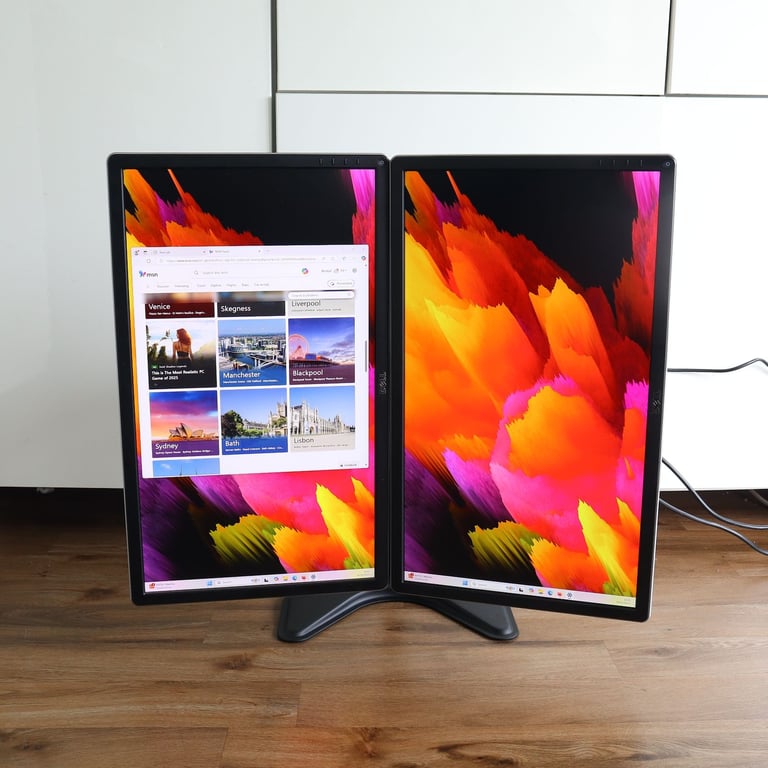 Dual Monitor setup 24 inch Dell Full HD IPS 1080p
