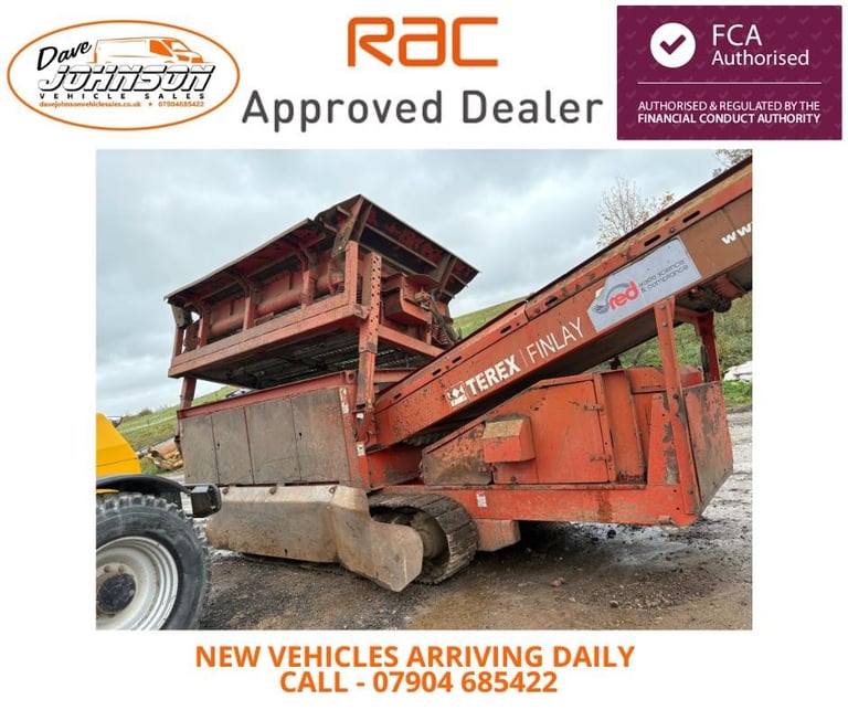 Terex Finley 595 box soil screener mobile scalping screen crusher 