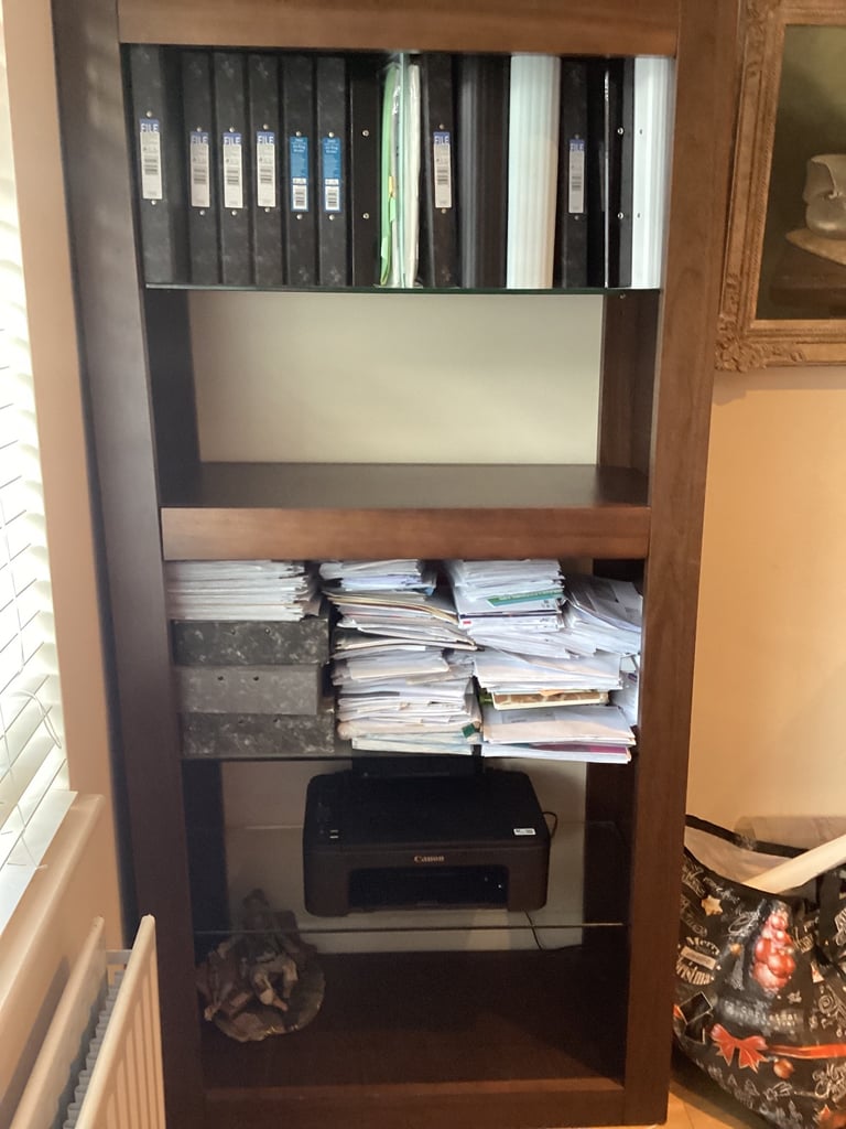 image for Matching Large walnut Display shelf & Side Table / coffee table 