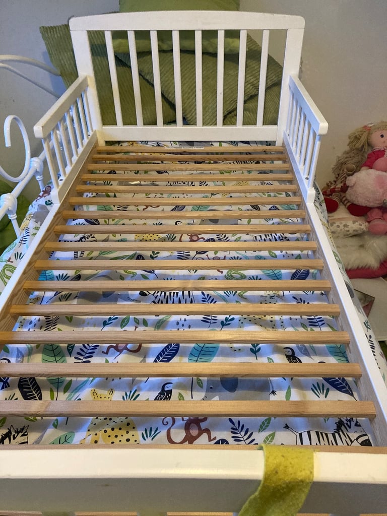 image for Wooden toddler bed & mattress