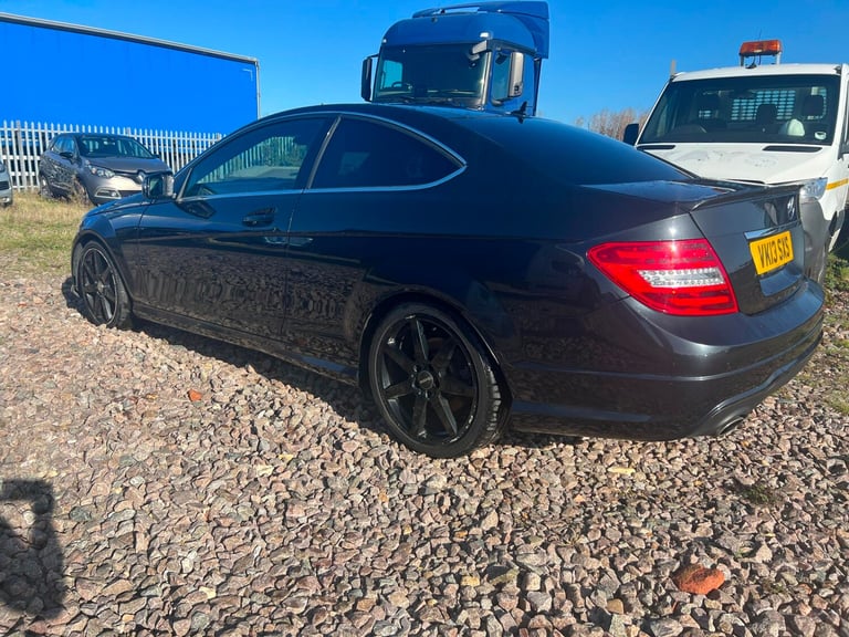 2013 MERCEDES BENZ C250 AMG SPORT COUPE AUTOMATIC SALVAGE DAMAGED REPAIR CAT S 