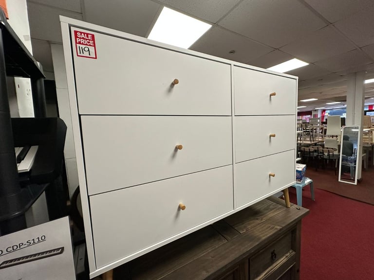 Otto 6 Drawer Chest - White