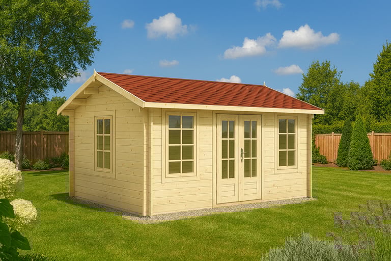 Log cabin Verona 5m x 4m. Summer house, garden room, office, shed, gym.