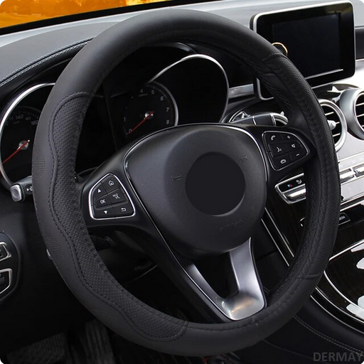 For Ford Mondeo MK3 MK4 Car Steering Wheel Cover Black 