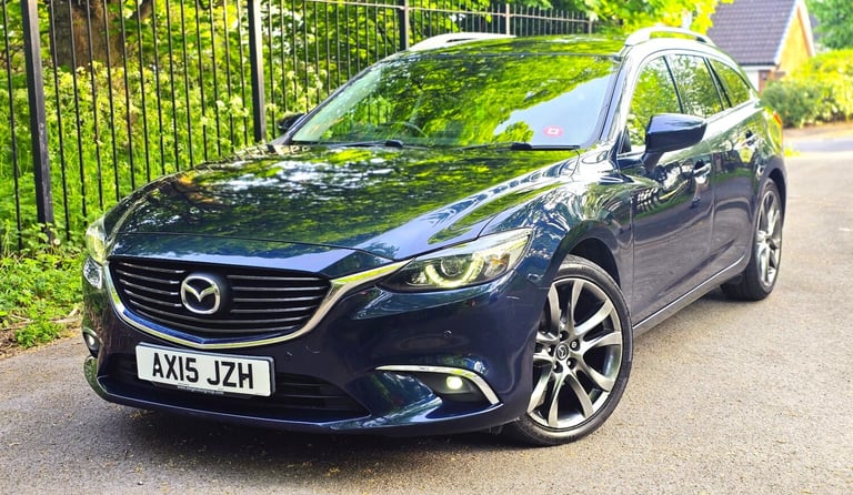 2015 MAZDA 6 2.2D (175 BHP) SPORT NAV ESTATE AUTOMATIC + EURO 6 + LEATHER + FSH 