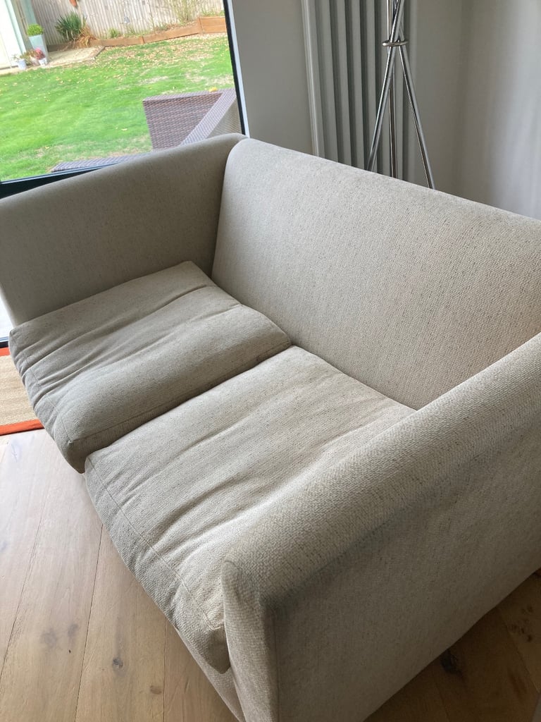 Natural two seater sofa 