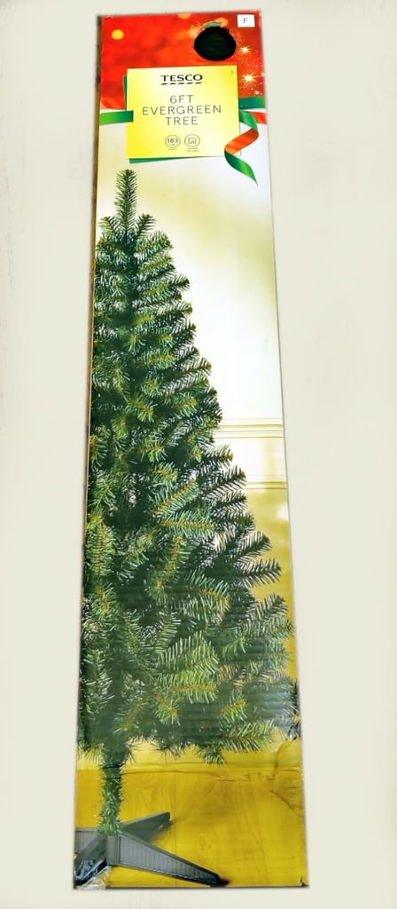 Tesco Evergreen Christmas Tree - 6' (Ft)/ 183cm, NEW