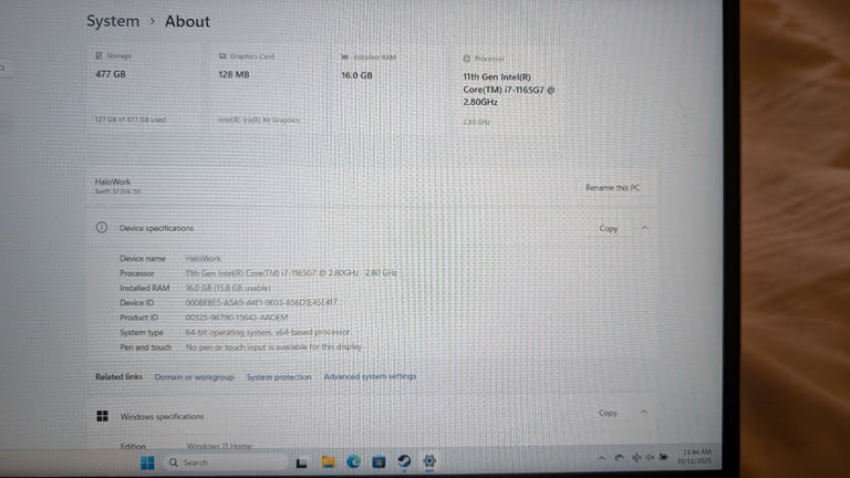 Acer Swift 3 14" 11th Gen Intel Core i7 16 RAM, 512 SSD