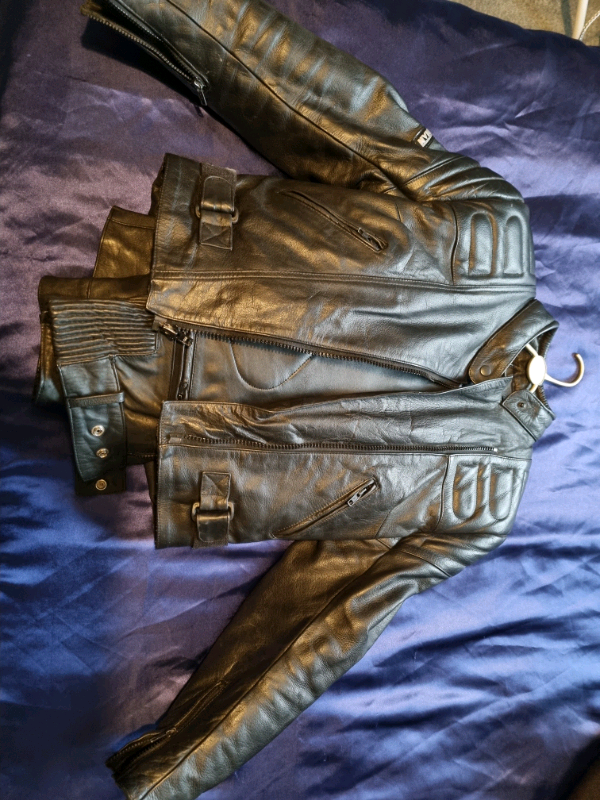 Ladies motorcycle leather jacket and trousers 