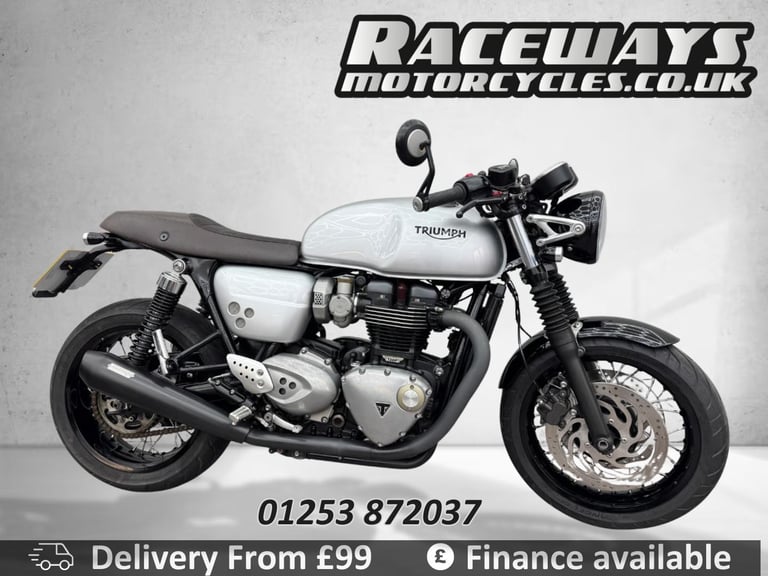 image for TRIUMPH THRUXTON 1200 SILVER 2019 JUST 6,984 MILES, 1200CC USED MOTORCYCLE