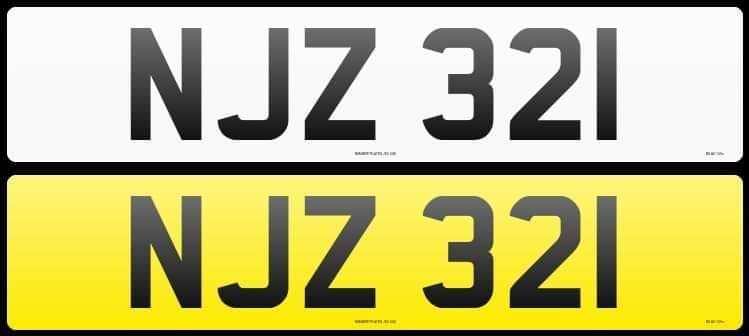NJZ 321 number plate
