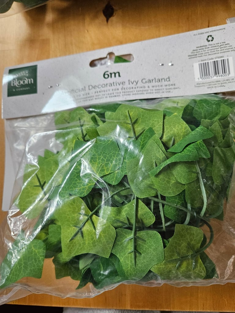 Bundle of artificial plant garlands for indoor or outdoor use £6