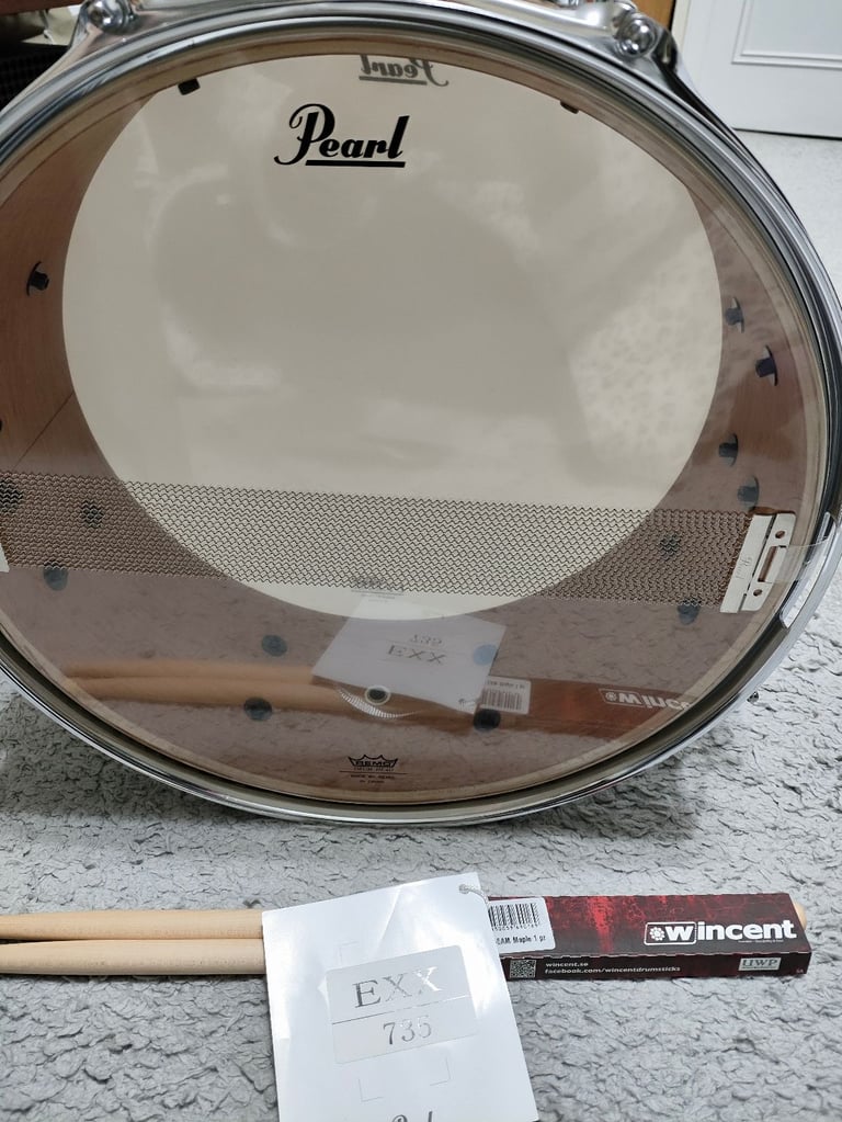 image for Pearl Remo drum and drumsticks 