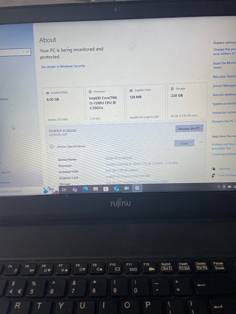 Fujitsu i5 Laptop for sale