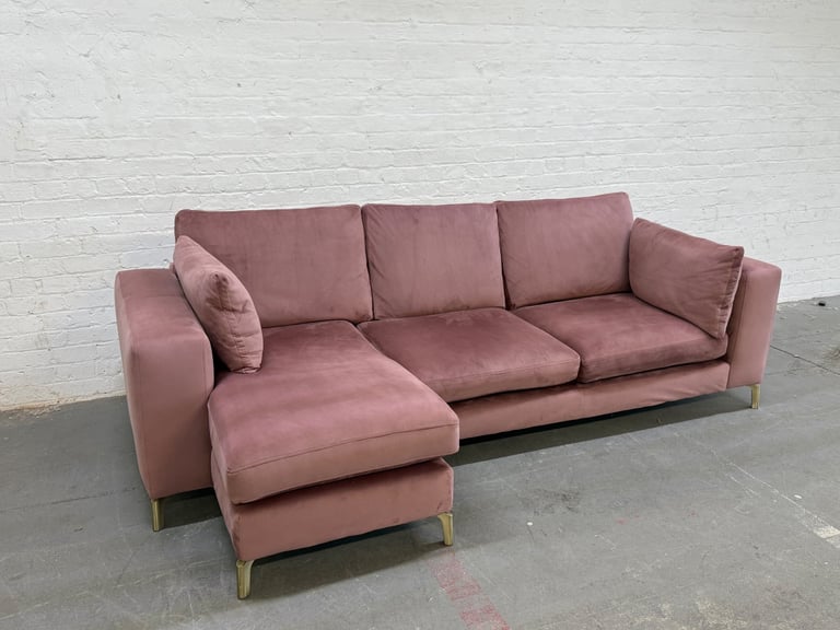 image for  DFS Daisy Plush Velvet Corner Sofa RRP: £1,699