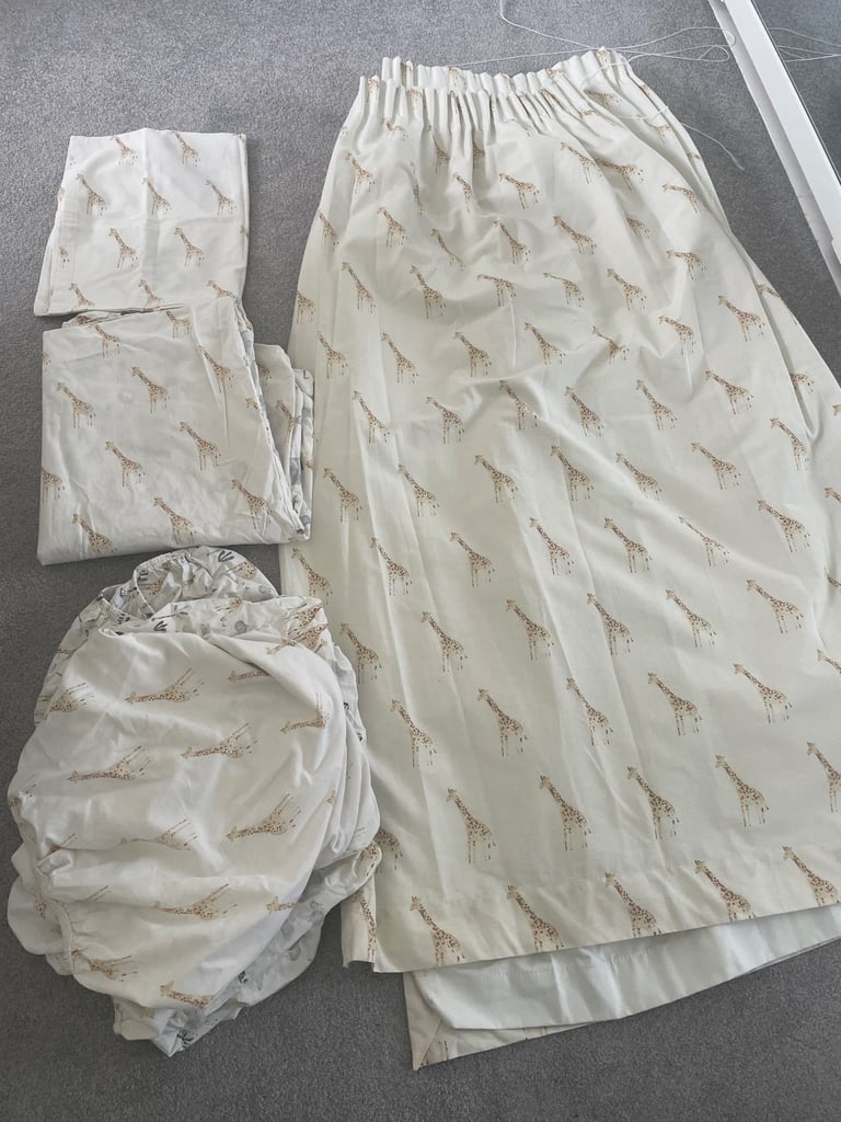 Bundle safari nursery bedding, curtains