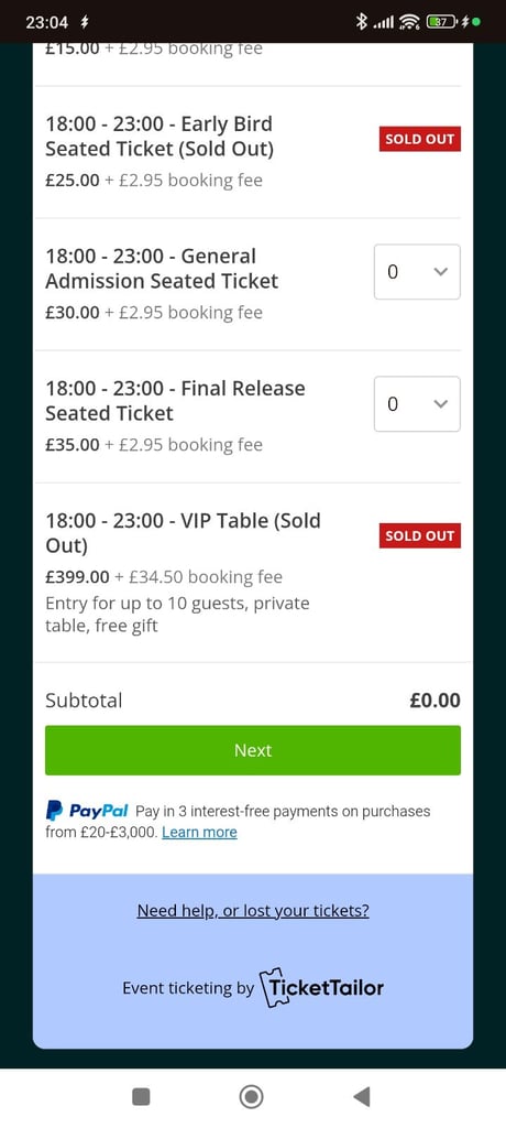 Oktoberfest VIP table 