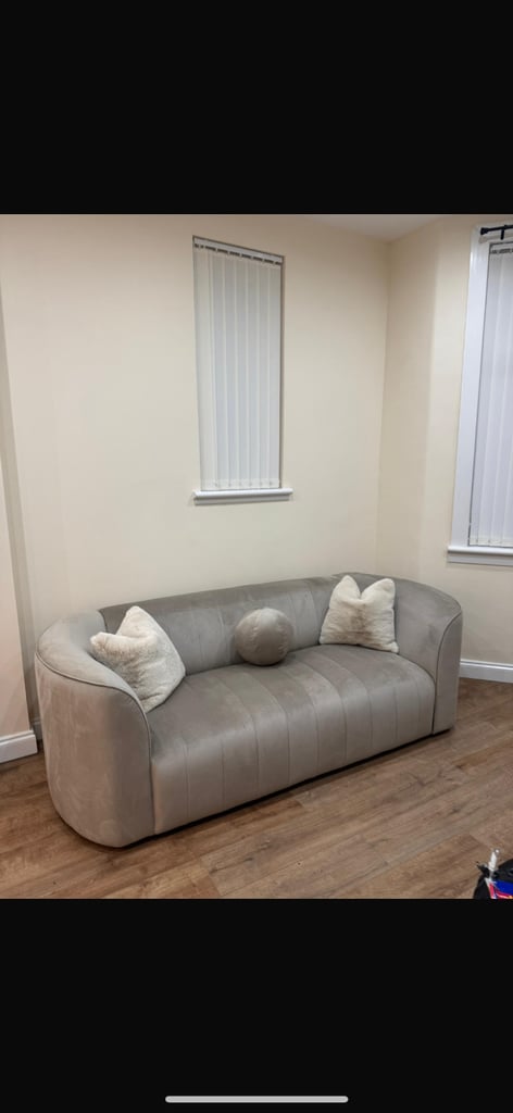 Sofology fitzrovia beige 3 seater sofa and love seat chair