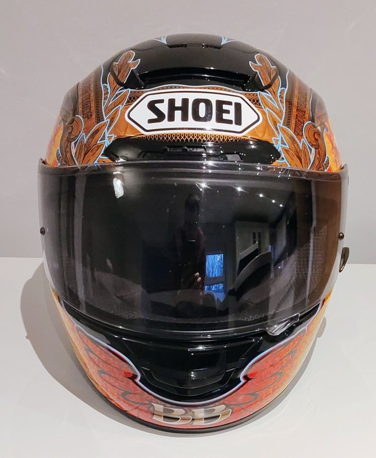 RARE #SHOEI X-SPIRIT 2 MOTORCYCLE HELMET - BEN BOSTRUM 'B-BOZ' - LARGE £300 #shoei #agv #hjc