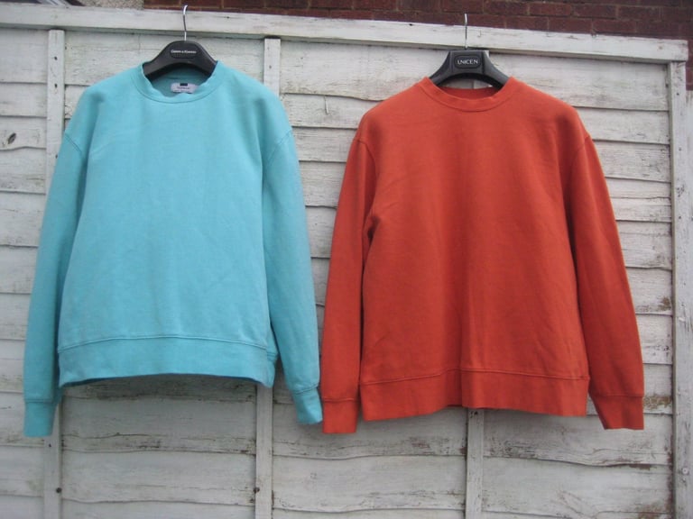 Orange and Turquoise Blue Large Topman Pullovers for £3.00 Each