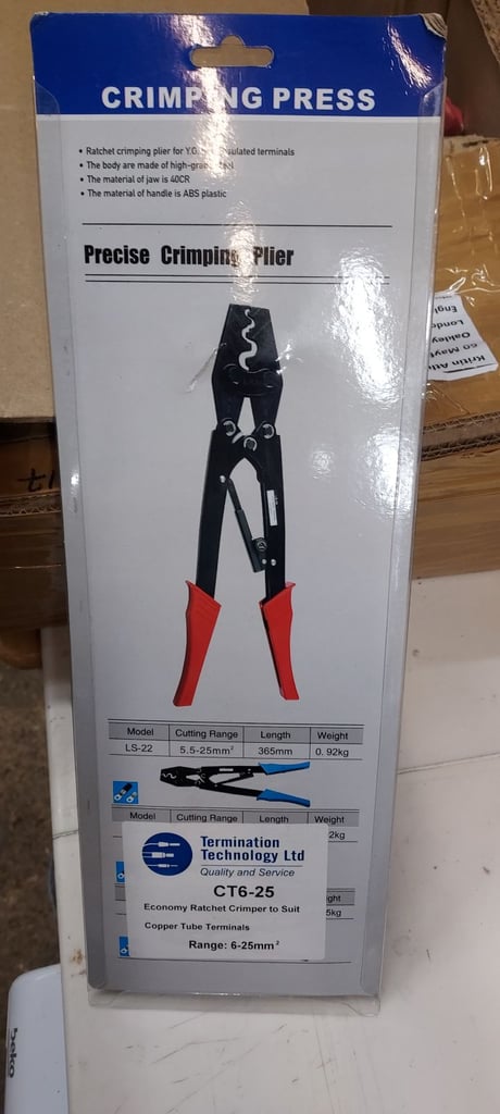 image for professional ratchet cable crimping tool