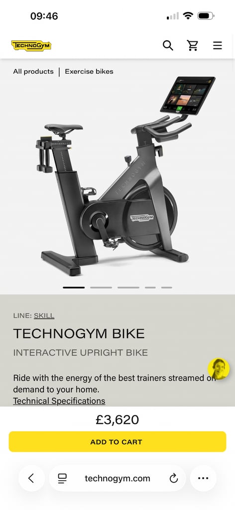 image for Technogym Bike (2021) – Excellent Condition – Premium Interactive Exercise Bike