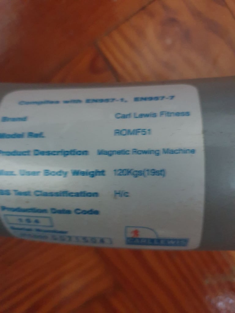 Rowing Machine -Carl Lewis (Magnetic, Like Concept 2)