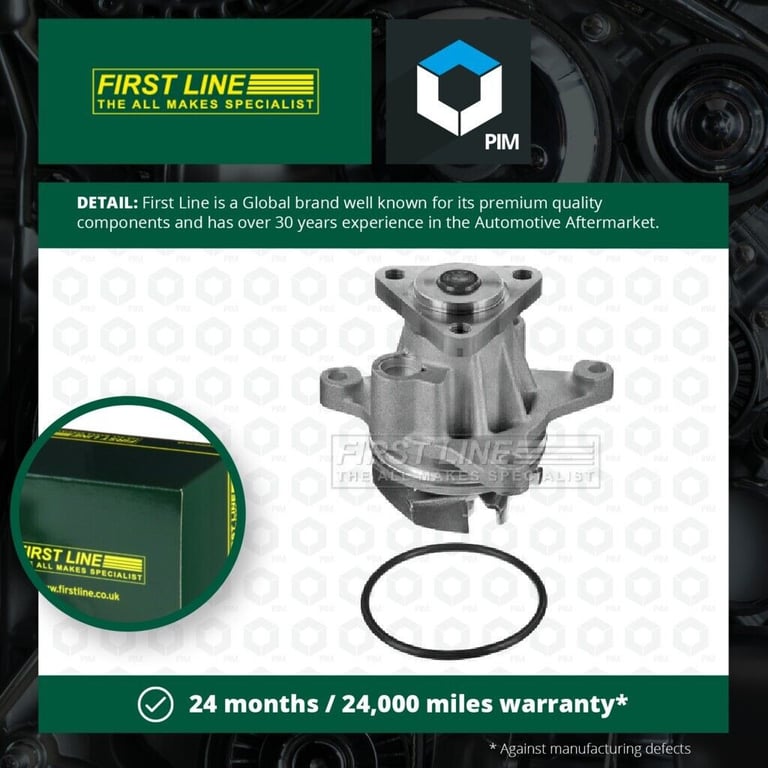 FIRST LINE WATER PUMP FOR FORD 2 LITRE 1.8 2.3 MONDEO FIESTA FOCUS GALAXY JAGUAR MAZDA VOLVO