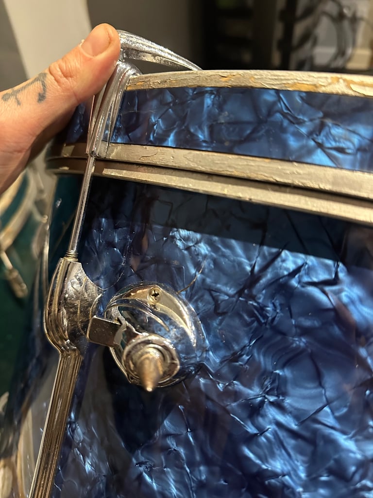 1960s Premier Blue Pearl Drums Various Sizes 