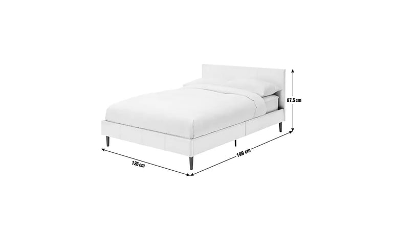 ARGOS home skylar small double bed frame - white