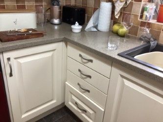 Kitchen units and worktop - job lot