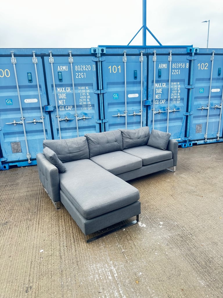 image for Grey corner sofa FREE DELIVERY 