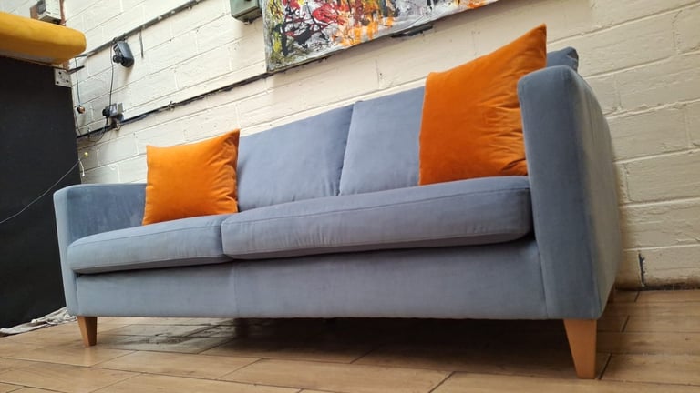 John lewis Bailey 2 seater sofa in blue velvet RRP £1400