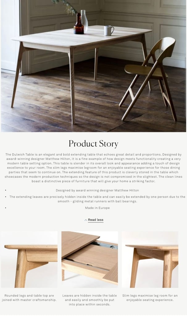 Heals Dulwich Extending Dining Table by Case