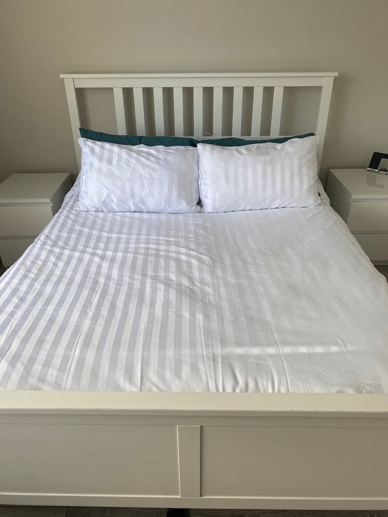 image for IKEA Hemnes king bed frame 