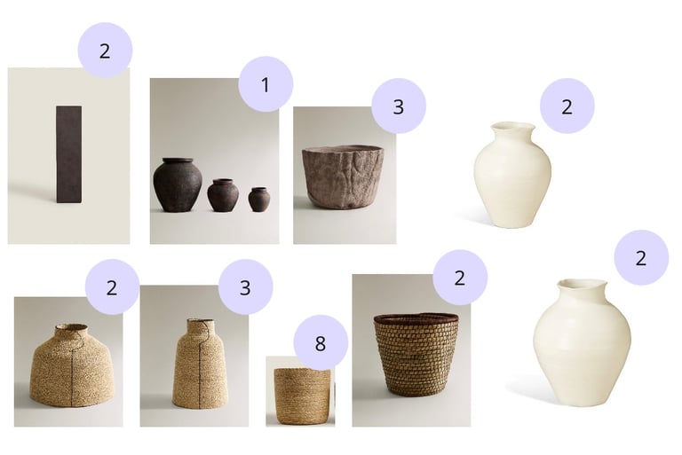 image for Luxury Wedding Decor Bundle – OKA, Zara Home & IKEA Vases, Baskets & Plinths
