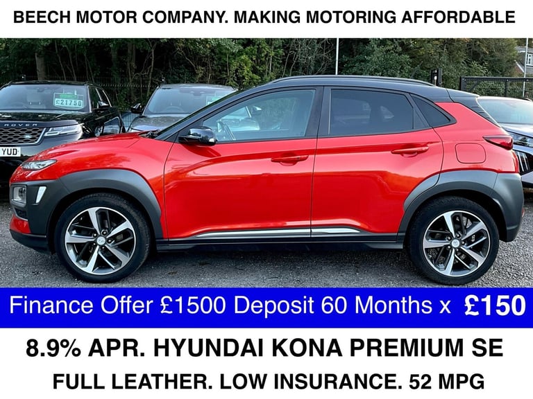 2017 Hyundai KONA 1.0 T-GDi Blue Drive Premium SE Euro 6 (s/s) 5dr HATCHBACK Petrol Manual