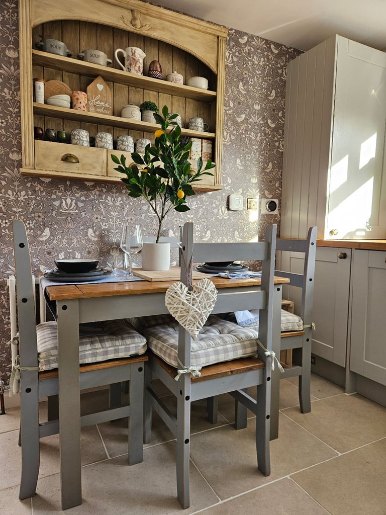 image for Dining Table and Chairs and cushion pads