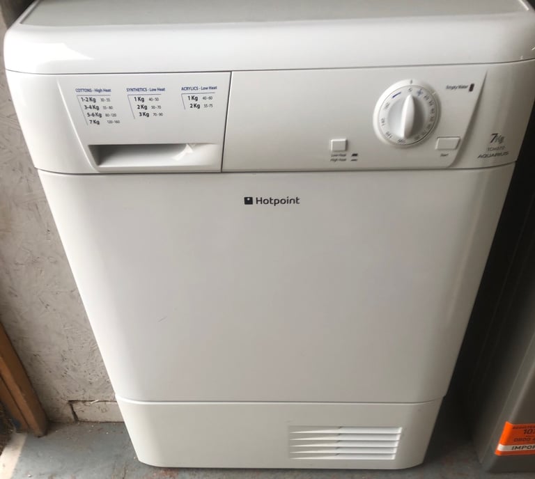 image for Hotpoint 7kg condenser tumble dryer. Model TCM570 Aquarius 